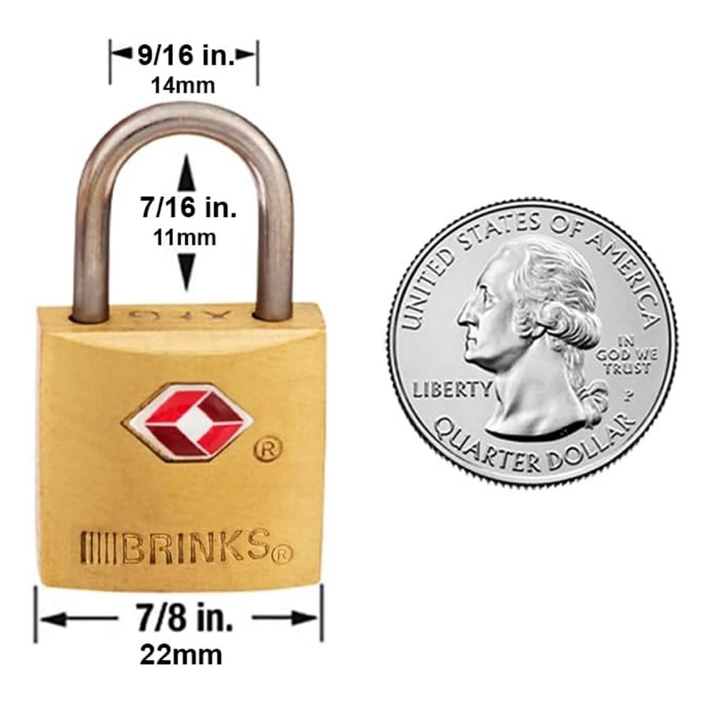 Brinks Luggage Security Locks with Keys (4 pk) - Picture 11 of 14